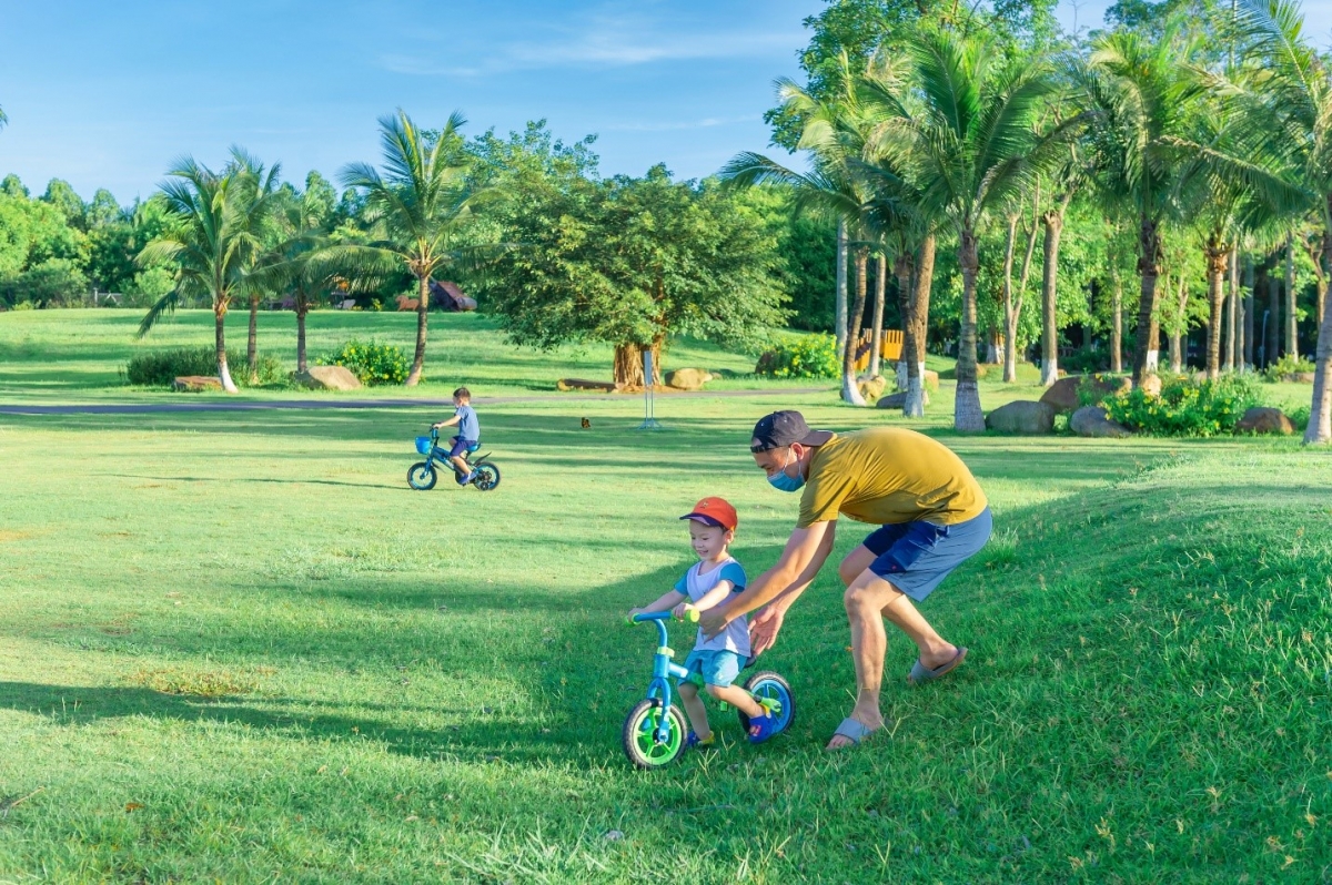 Thiên nhiên trong lành trong khu đô thị Ecopark.