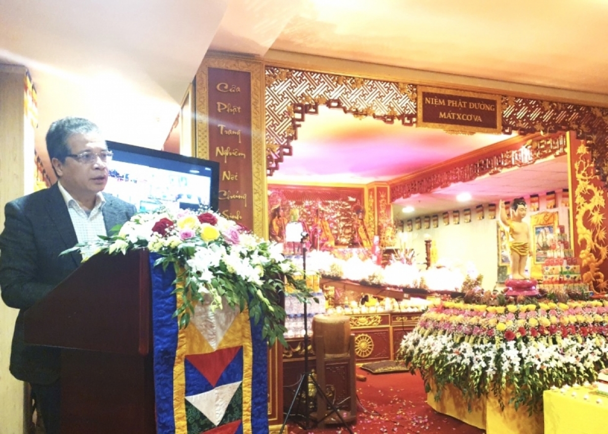 Đại sứ Đặng Minh Khôi phát biểu tại buổi lễ.