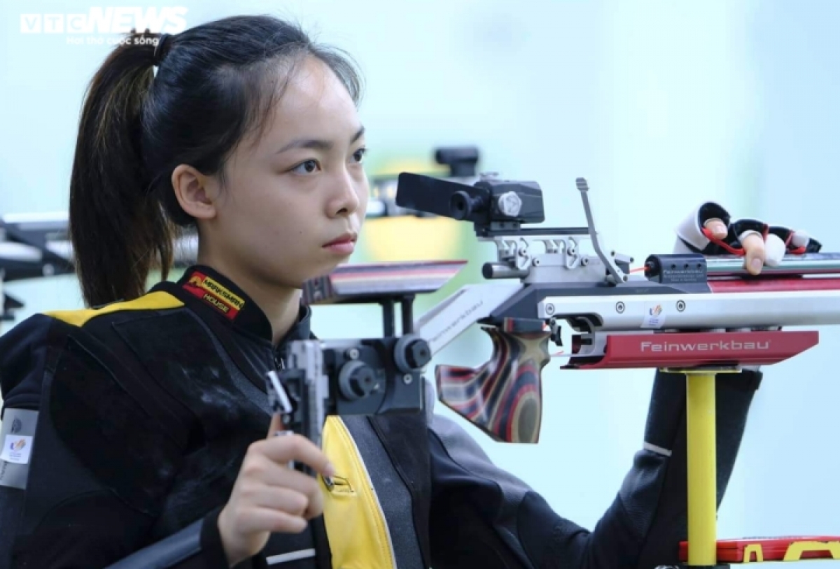 Phí Thanh Thảo giành tấm HCB cho đội tuyển bắn súng Việt Nam tại SEA Games 31 (Ảnh: Hữu Dánh/VTC.VN)