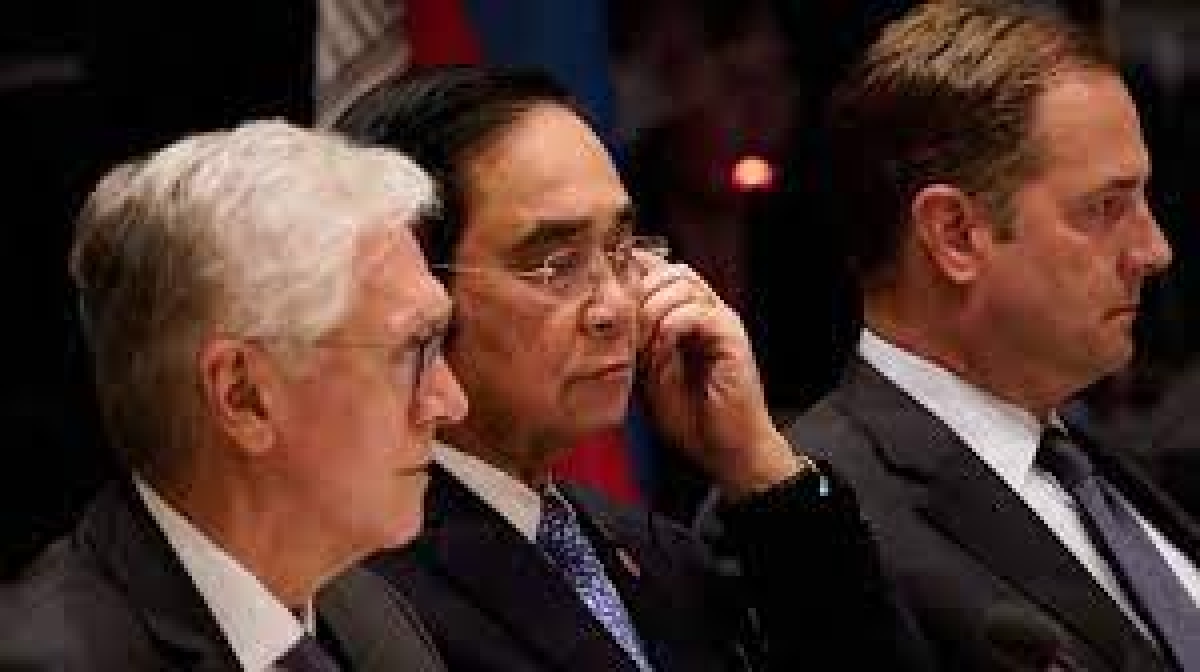 Thủ tướng Thái Lan Prayuth Chan-ocha tham dự cuộc họp với các nhà lãnh đạo ASEAN và đại diện doanh nghiệp Mỹ vào ngày 12/5/2022. Chính quyền Tổng thống Mỹ Joe Biden coi Đông Nam Á là chìa khóa cho Khuôn khổ Kinh tế Ấn Độ - Thái Bình Dương. Ảnh: Reuters