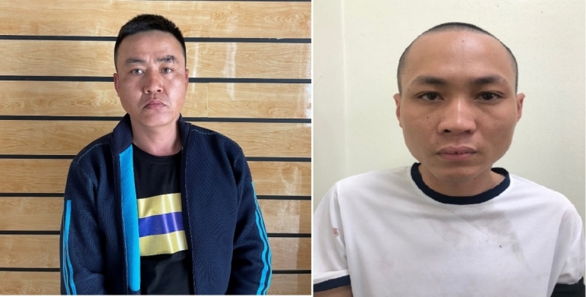 Trần Duy Hùng và Hoàng Cao Thắng. (Ảnh: Công an tỉnh Quảng Ninh)