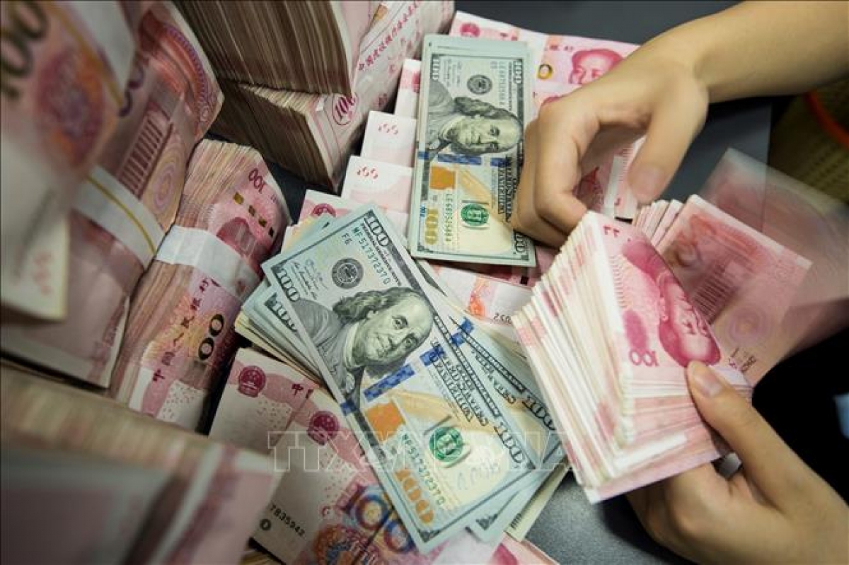 Đồng USD và NDT. Ảnh minh họa: TTXVN phát