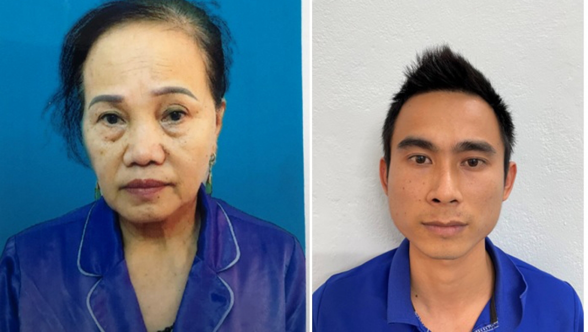 Hai đối tượng Nguyễn Thị Thoa và Vũ Huy Hoàng. (Ảnh: Công an Hải Phòng)