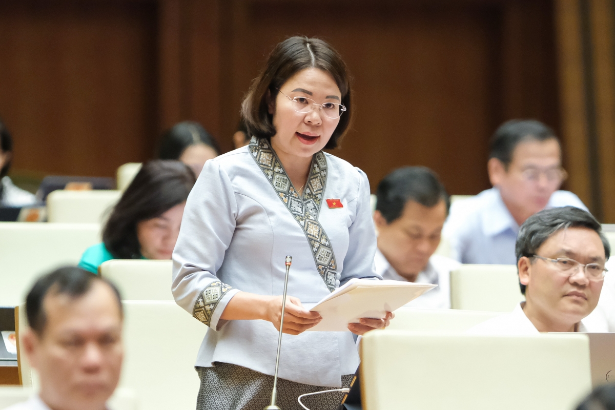 Đại biểu Hoàng Thị Đôi, đoàn Sơn La.