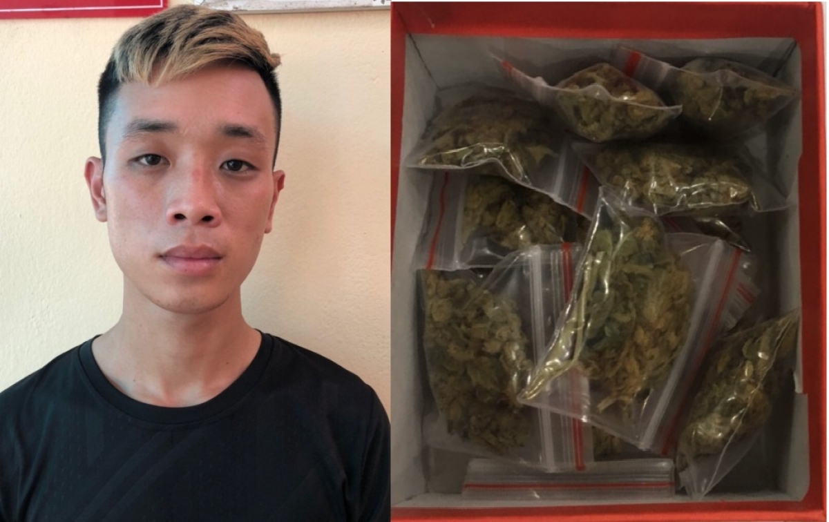 nam thanh niên bị bắt cùng 14 túi cần sa hình ảnh 1 nam thanh nien bi bat cung 14 tui can sa hinh anh 1