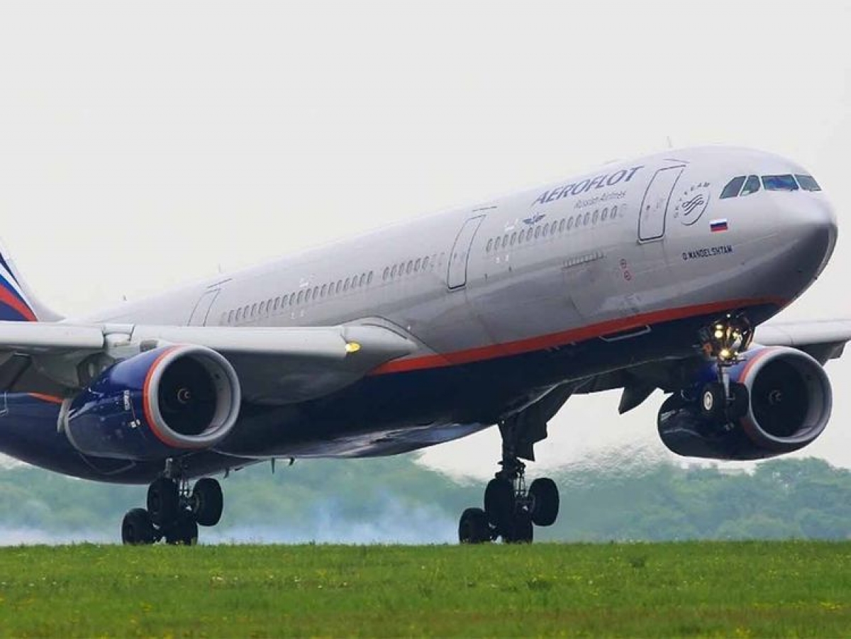 Một máy bay của hãng hàng không Aeroflot. Ảnh: Twitter