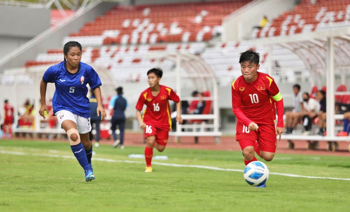u18 nữ việt nam thắng đậm u18 nữ campuchia hình ảnh 1 u18 nu viet nam thang dam u18 nu campuchia hinh anh 1
