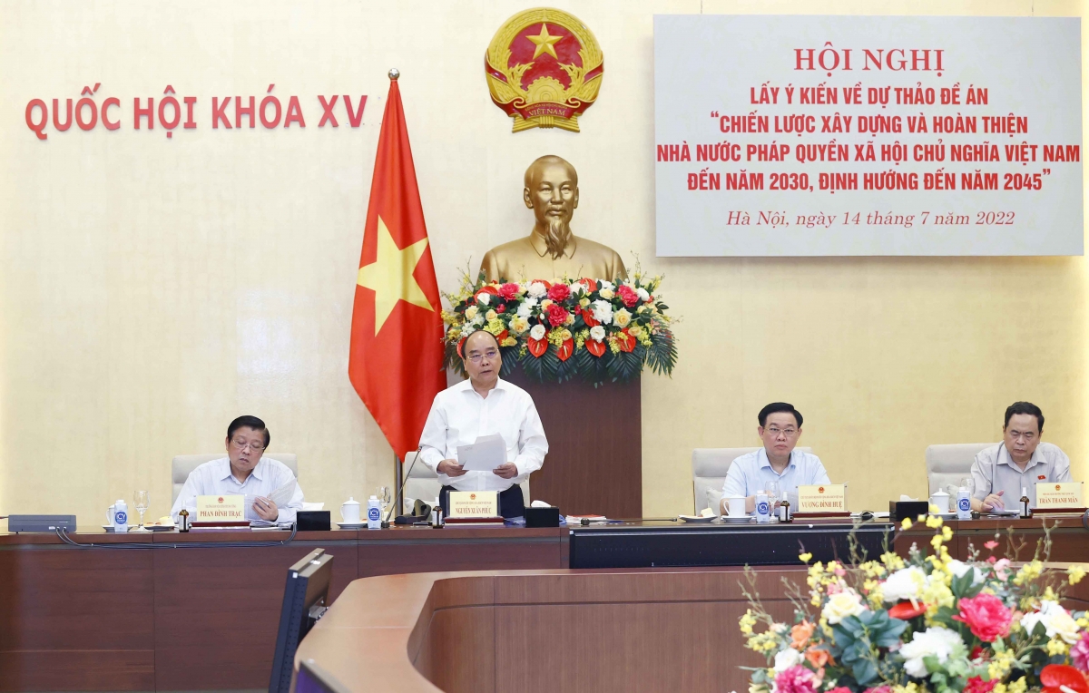 chủ tịch nước chủ trì làm việc với quốc hội và mttq về Đề án nhà nước pháp quyền hình ảnh 1 chu tich nuoc chu tri lam viec voi quoc hoi va mttq ve De an nha nuoc phap quyen hinh anh 1