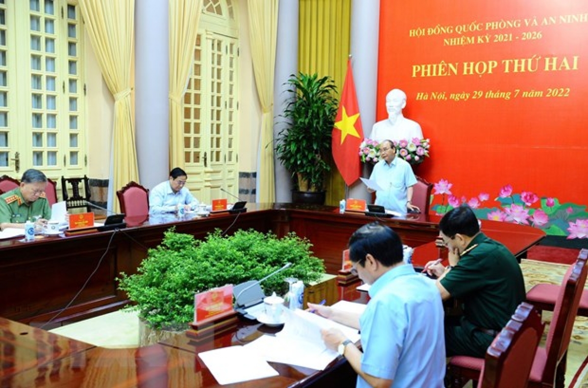 chủ tịch nước chủ trì phiên họp thứ hai hội đồng quốc phòng và an ninh hình ảnh 1 chu tich nuoc chu tri phien hop thu hai hoi dong quoc phong va an ninh hinh anh 1