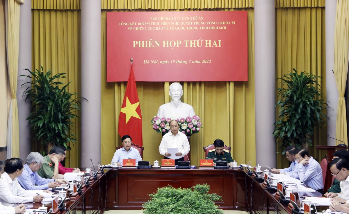 chu tich nuoc hop ve De an tong ket 10 nam thuc hien chien luoc bao ve to quoc hinh anh 2