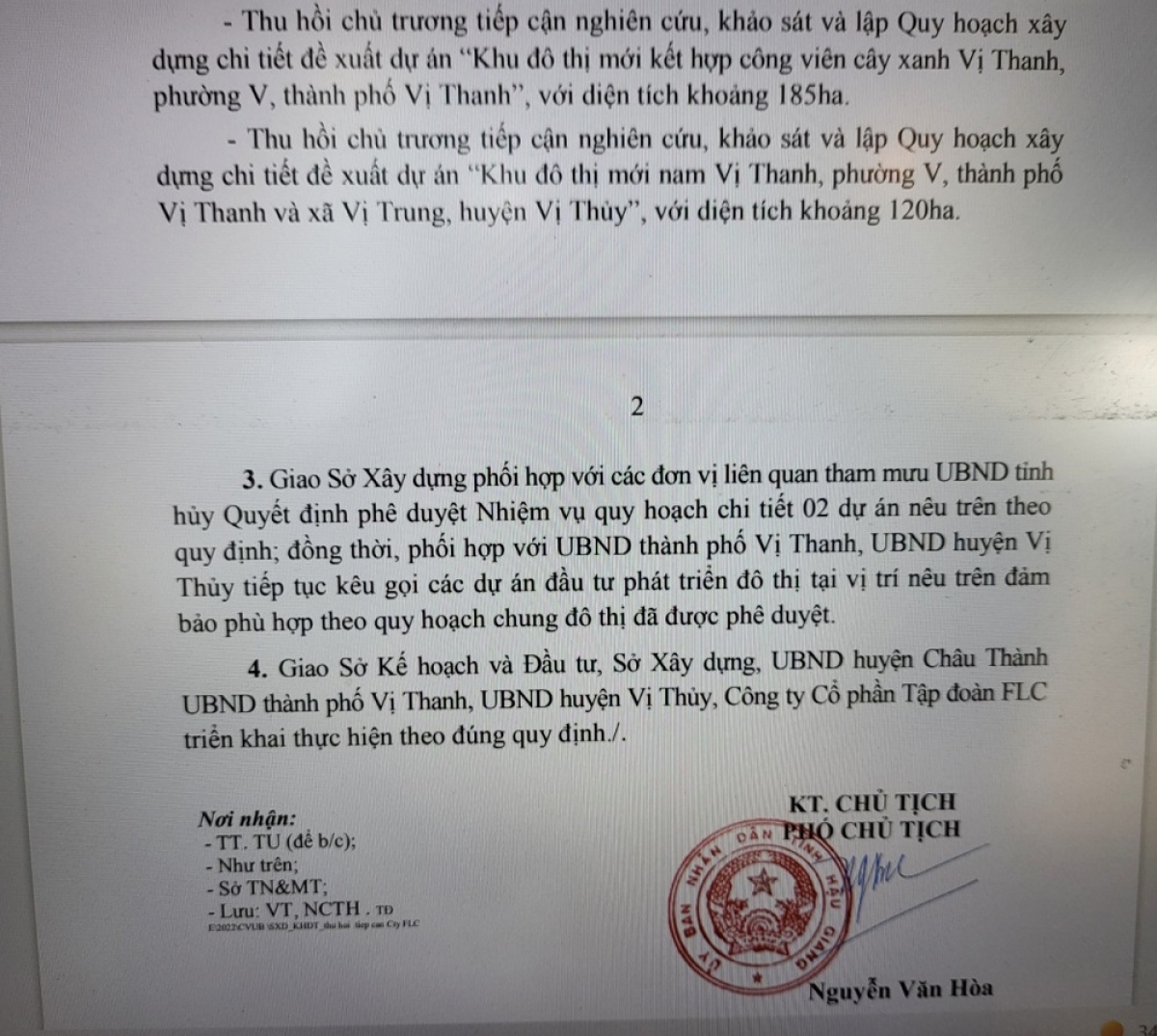 hậu giang thu hồi các chủ trương tiếp cận nghiên cứu, đề xuất dự án đối với flc hình ảnh 1 hau giang thu hoi cac chu truong tiep can nghien cuu, de xuat du an doi voi flc hinh anh 1