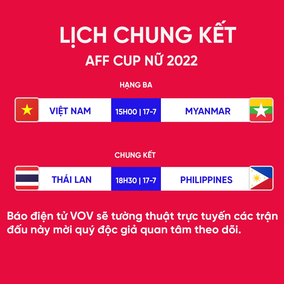 lịch thi đấu chung kết aff cup nữ 2022 thái lan tái đấu philippines hình ảnh 1 lich thi dau chung ket aff cup nu 2022 thai lan tai dau philippines hinh anh 1