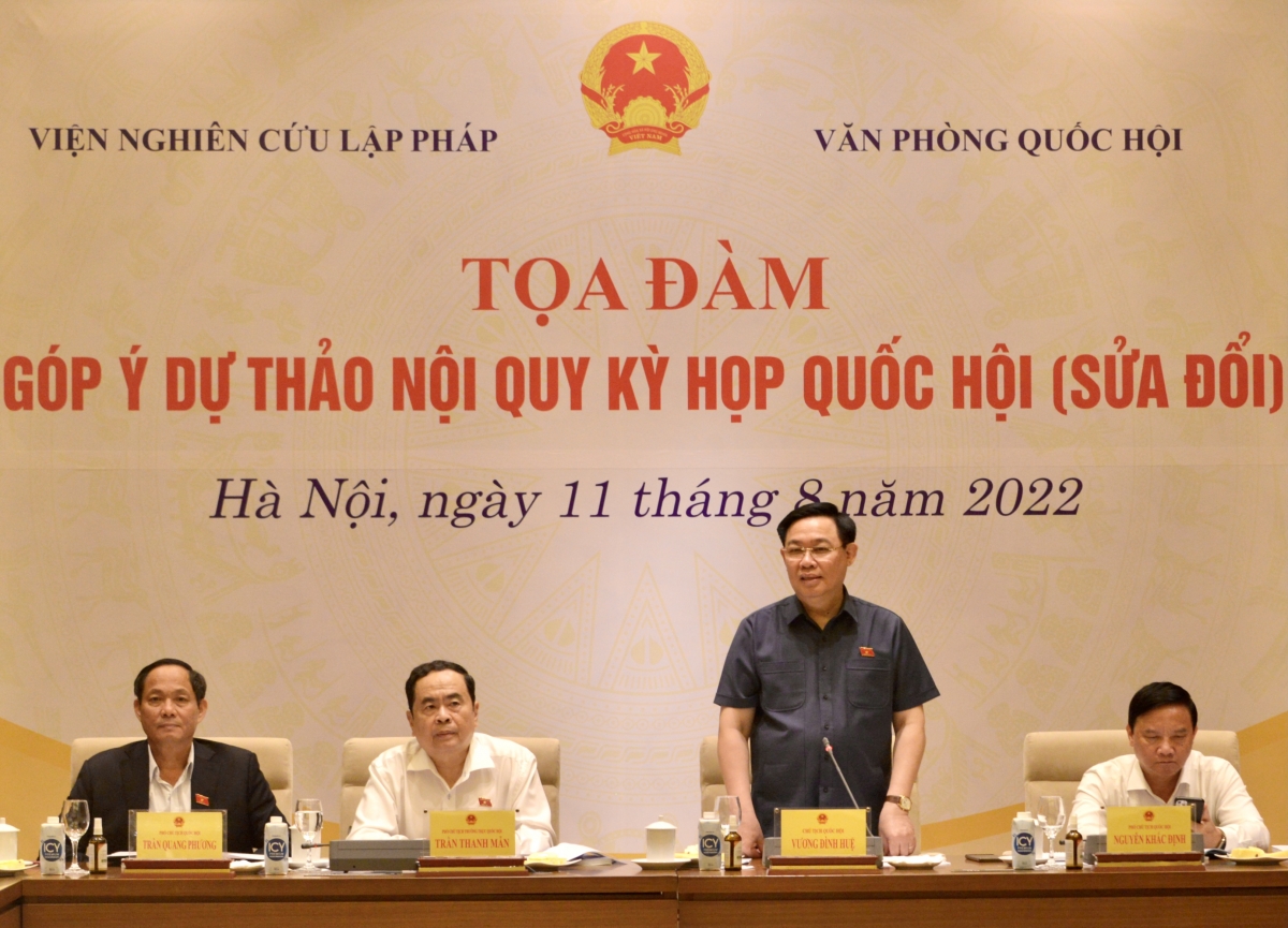chu tich quoc hoi du toa dam gop y du thao noi quy ky hop quoc hoi sua doi hinh anh 2