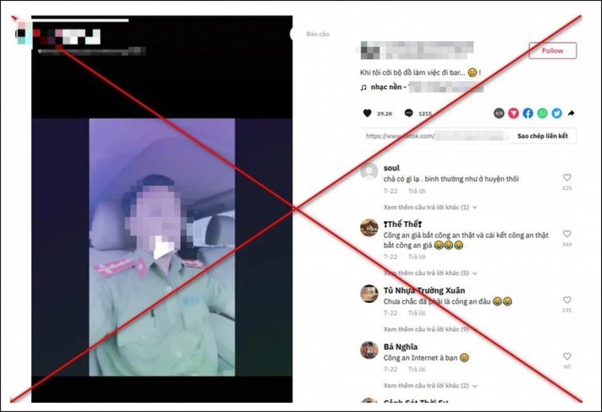 mượn trang phục công an chụp ảnh đăng tiktok khoe đi bar hình ảnh 1 muon trang phuc cong an chup anh dang tiktok khoe di bar hinh anh 1