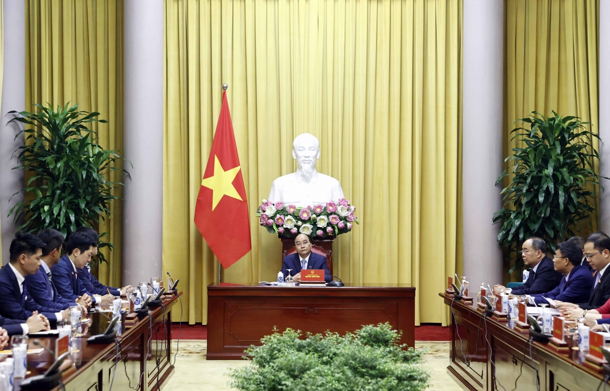 chủ tịch nước tiếp Đoàn nghị sĩ ban thanh niên, Đảng dân chủ tự do nhật bản hình ảnh 1 chu tich nuoc tiep Doan nghi si ban thanh nien, Dang dan chu tu do nhat ban hinh anh 1