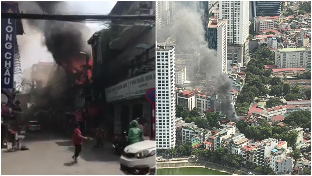 chay quan tap hoa truoc cong benh vien nhi trung uong hinh anh 1