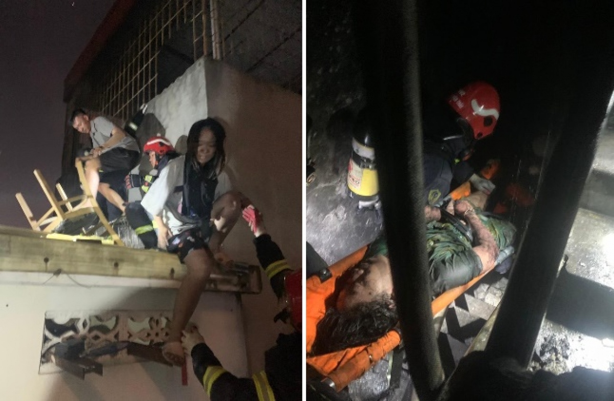 phá cửa sân thượng, cứu 11 người mắc kẹt trong ngôi nhà cháy hình ảnh 1 pha cua san thuong, cuu 11 nguoi mac ket trong ngoi nha chay hinh anh 1