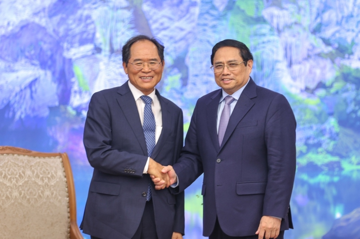 thủ tướng chính phủ phạm minh chính tiếp Đại sứ hàn quốc chào từ biệt hình ảnh 1 thu tuong chinh phu pham minh chinh tiep Dai su han quoc chao tu biet hinh anh 1