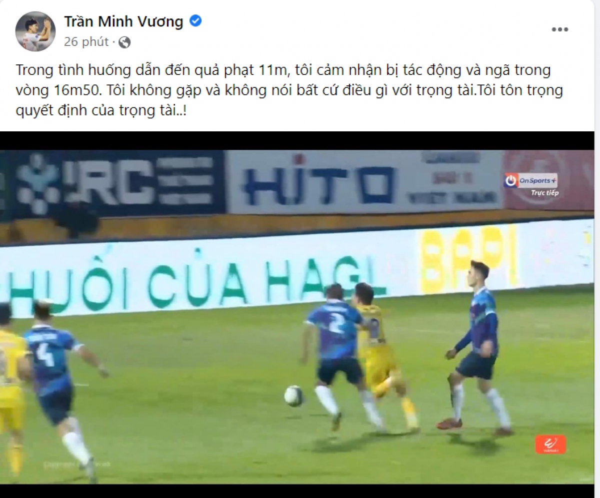 minh vuong len tieng ve tinh huong gay tranh cai tran hagl - binh Dinh hinh anh 2