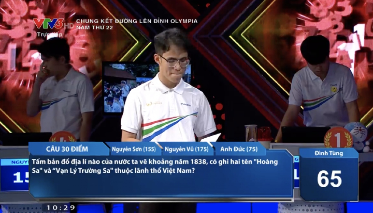 hai cau hoi lich su cua Duong len dinh olympia bi sai dap an hinh anh 2