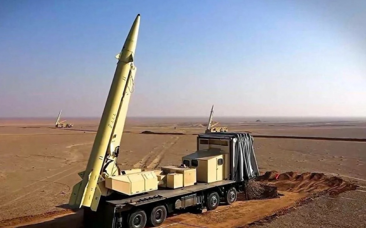 Một loại tên lửa đạn đạo của Iran. Ảnh: Mạng X.