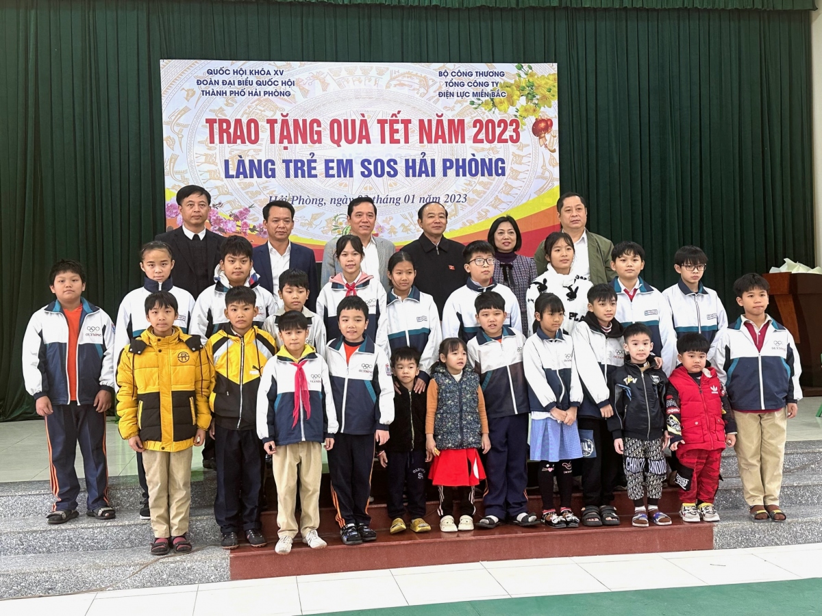 evnnpc cung Doan dai bieu quoc hoi tp hai phong tang qua tet cho nguoi ngheo hinh anh 1