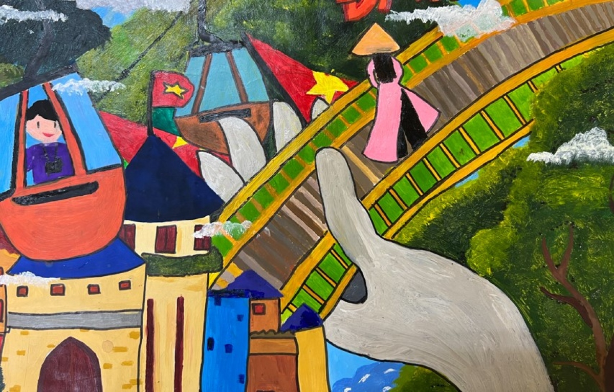 trao giai cuoc thi my thuat thieu nhi viet nam cam xuc trong em mua thu 3 hinh anh 3