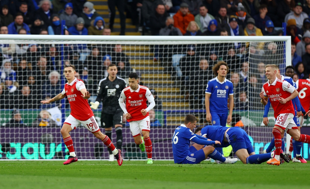 trUc tiEp leicester 0 - 1 arsenal martinelli mo ty so hinh anh 7