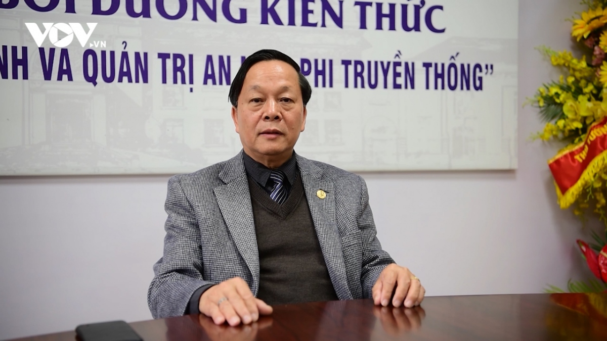 Trung tướng, GS-TS Nguyễn Xuân Yêm, Viện trưởng Viện An ninh phi truyền thống thuộc Đại học Quốc gia Hà Nội, nguyên Giám đốc Học viện Cảnh sát Nhân dân, Bộ Công an. (Ảnh: Quỳnh Trang)