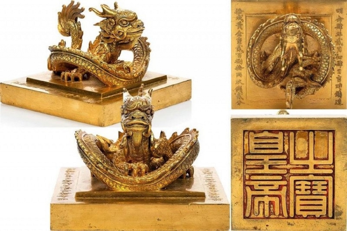 Đưa ấn vàng hoàng đế chi bảo quay về việt nam hình ảnh 1 Dua an vang hoang de chi bao quay ve viet nam hinh anh 1