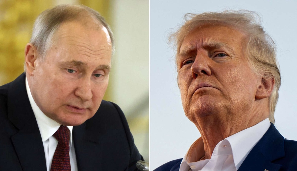 Tổng thống Putin (trái) và người đồng cấp Trump. Ảnh: Getty.