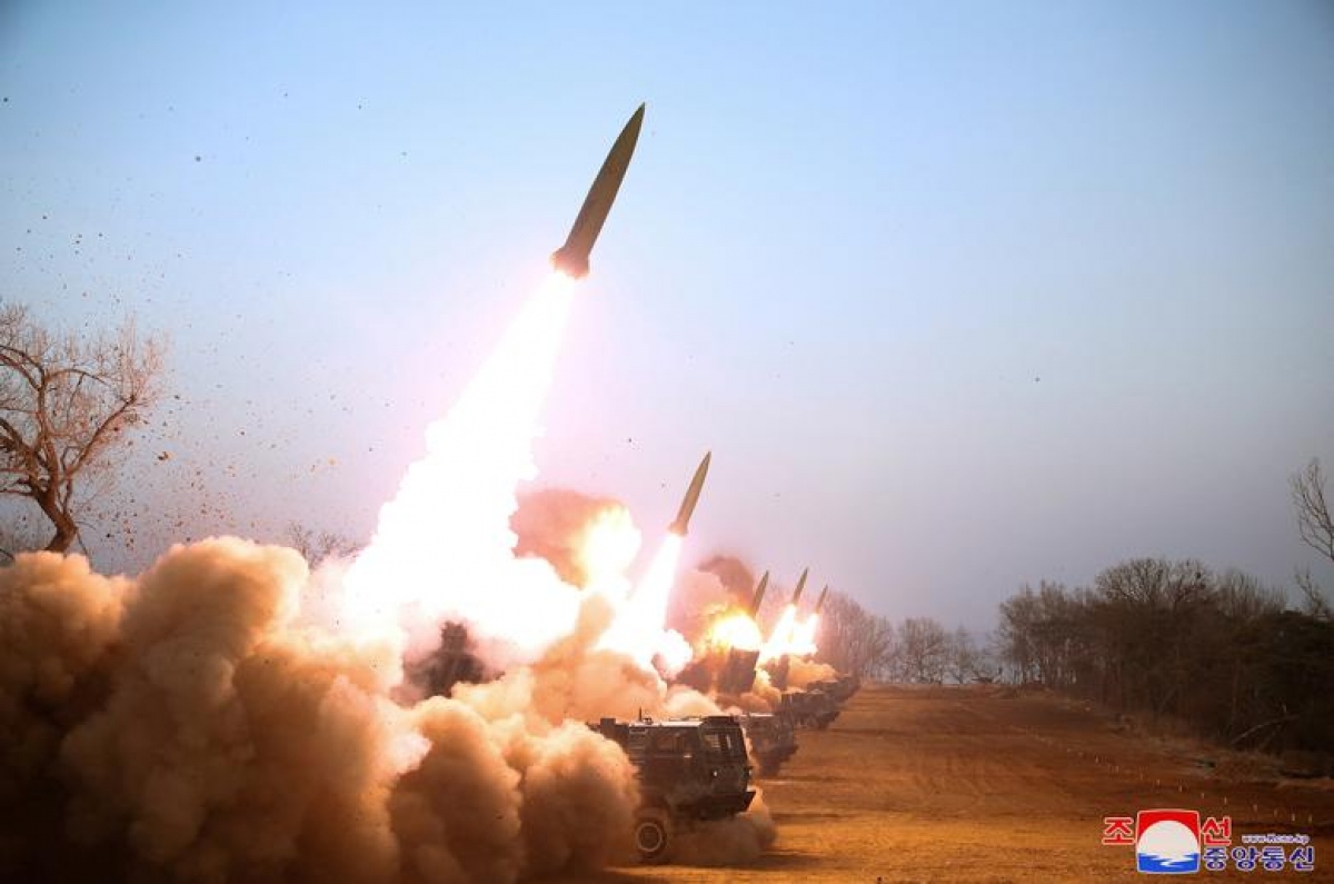 Một lần phóng tên lửa của Triều Tiên. Ảnh: KCNA.
