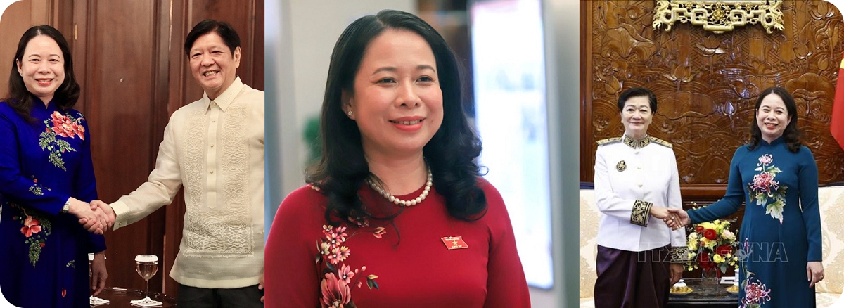 nhung nu lanh dao viet nam trong ta ao dai dan toc hinh anh 5