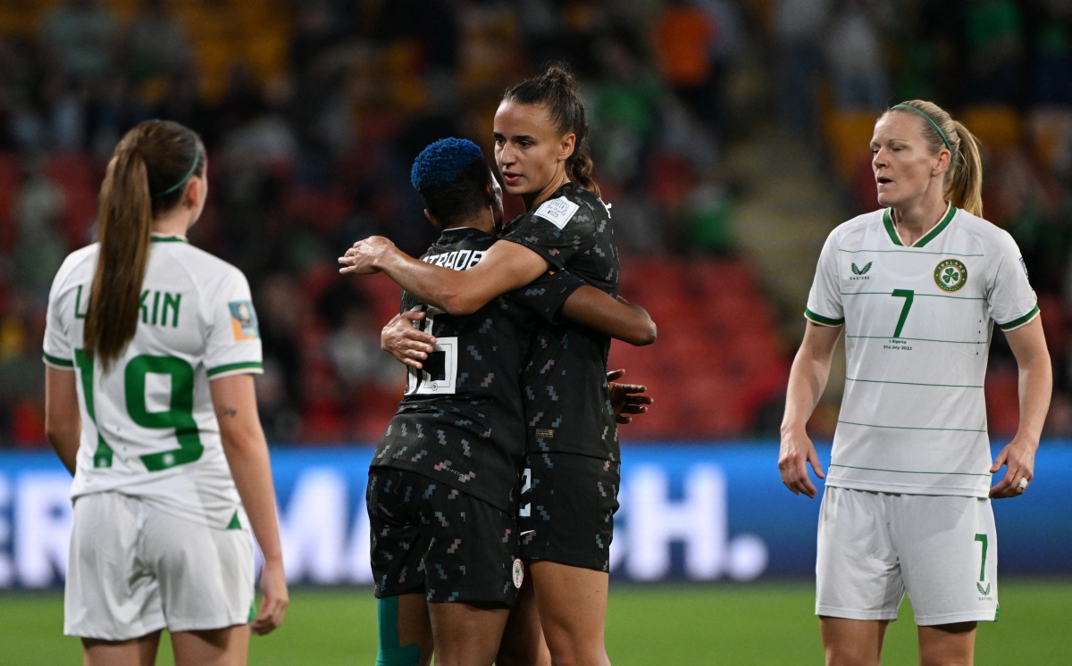 ĐT nữ Nigeria giành quyền vào vòng 1/8 World Cup nữ 2023 sau trận hoà Ireland 0-0. (Ảnh: Reuters)