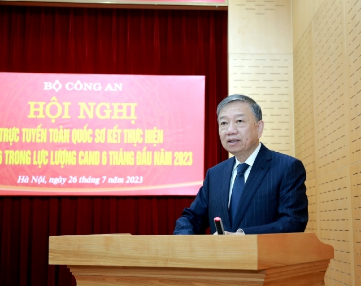 Bộ trưởng Tô Lâm phát biểu chỉ đạo hội nghị.