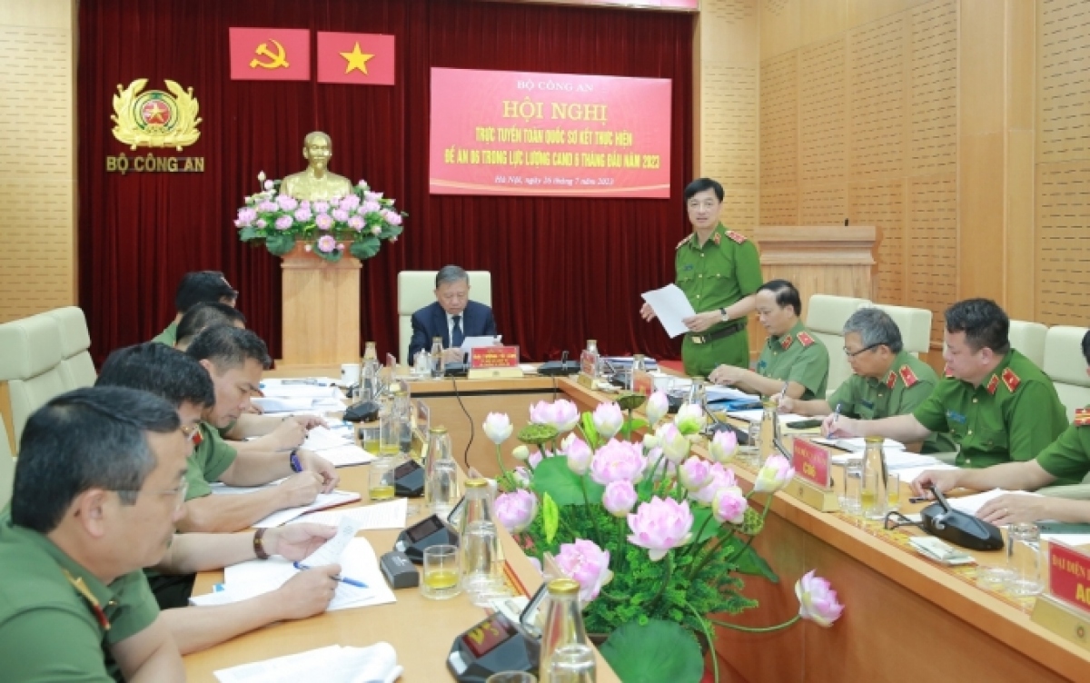 Hội nghị trực tuyến toàn quốc sơ kết thực hiện Đề án 06 trong lực lượng CAND.