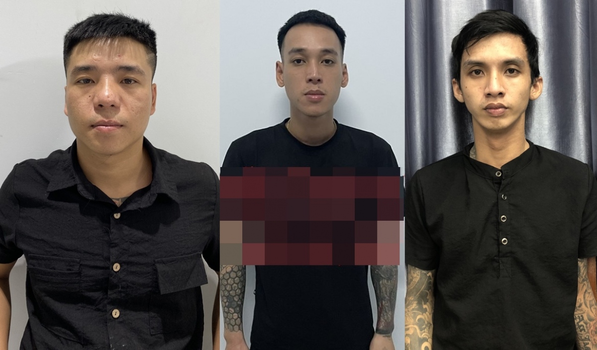 Các đối tượng Phạm Thanh, Nguyễn Phường và Thanh Thiện (từ trái qua).