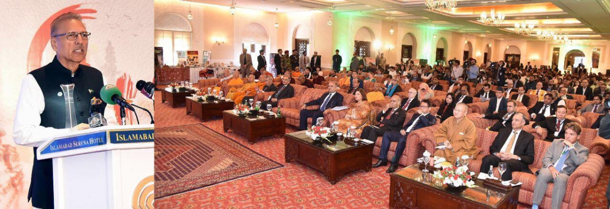 Tổng thống Pakistan, Tiến sĩ Arif Alvi phát biểu tại hội thảo.