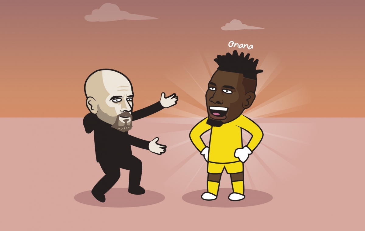 MU trình làng Andre Onana. (Ảnh: Just Toon It)