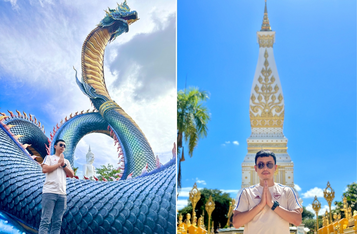 Diễn viên Minh Tít quay phim ở Đông Bắc Thái Lan. Ảnh: Wondertour