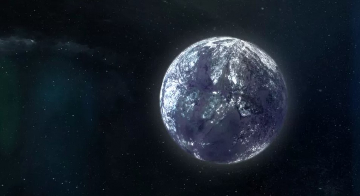 Một hành tinh băng đơn độc trong vũ trụ. Ảnh: NASA