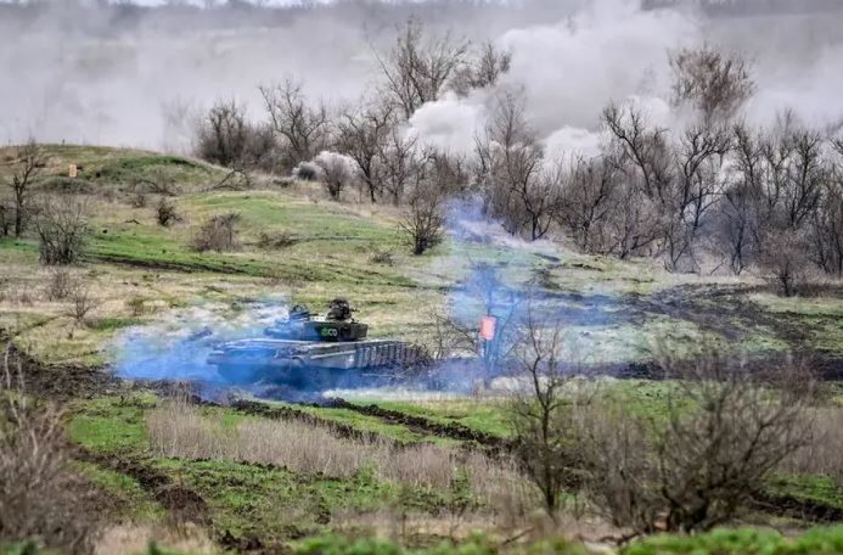 Ukraine tập trận. Ảnh: Getty