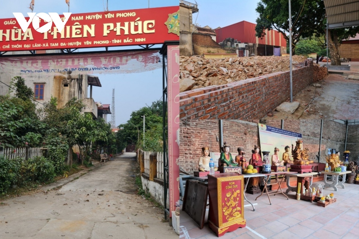 Tuy nhiên, trong hồ sơ Dự án lại thể hiện ảnh màu và bản vẽ hiện trạng tòa Tam bảo. Do đó, đề nghị tỉnh Bắc Ninh làm rõ phần nghiên cứu, khảo sát hiện trạng thực hiện vào thời điểm nào, có được sử dụng làm căn cứ để xây dựng công trình (ảnh tư liệu).