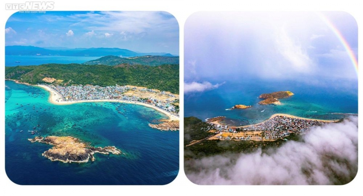 Nhon Hai Beach helps visitors to discover the magical natural beauty of the rocky cliffs and other attractive unspoiled spots, including the top of Cot Co mount and the fishing village close to the beach.