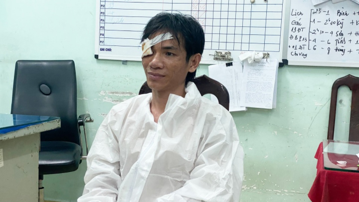 Nguyễn Đức An tại cơ quan điều tra. (Ảnh Công an cung cấp).