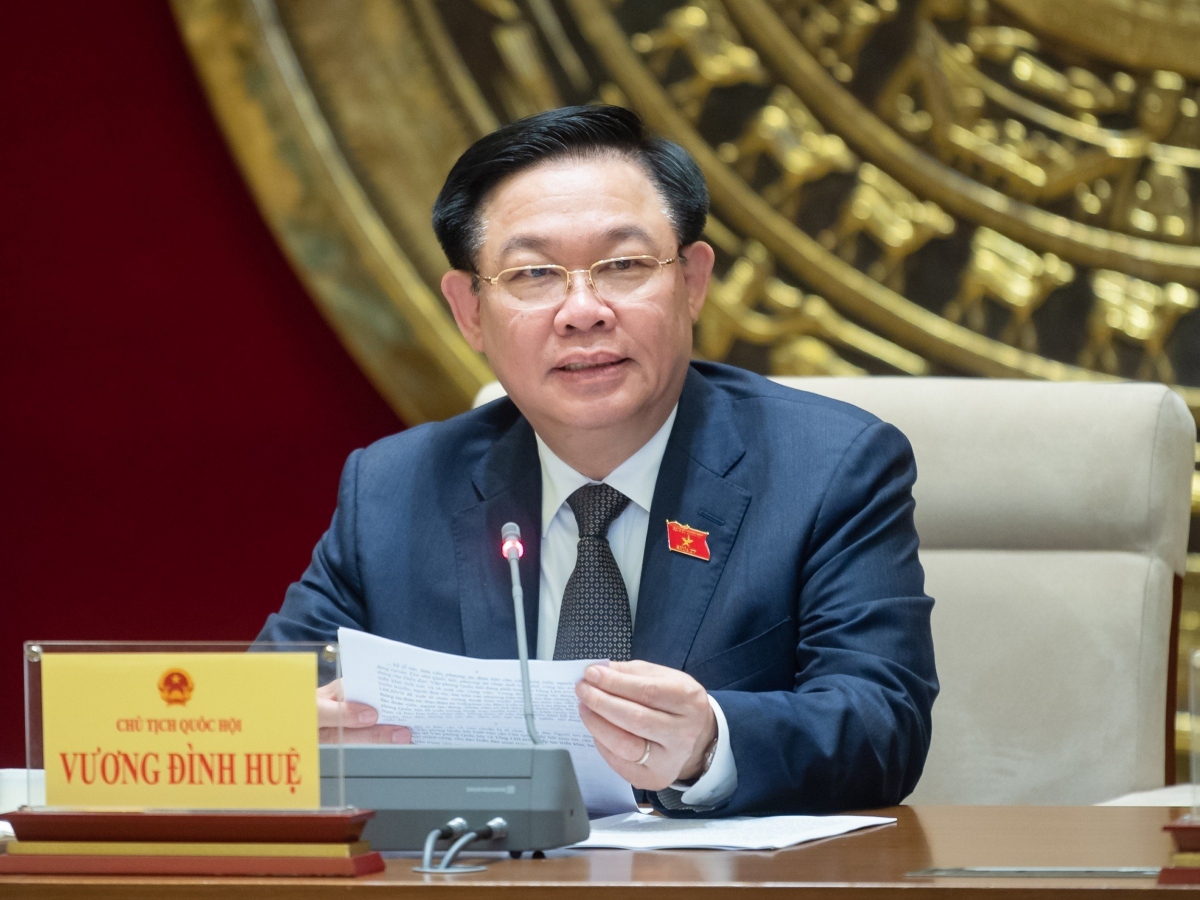 Chủ tịch Quốc hội Vương Đình Huệ chủ trì Diễn đàn người lao động năm 2023.