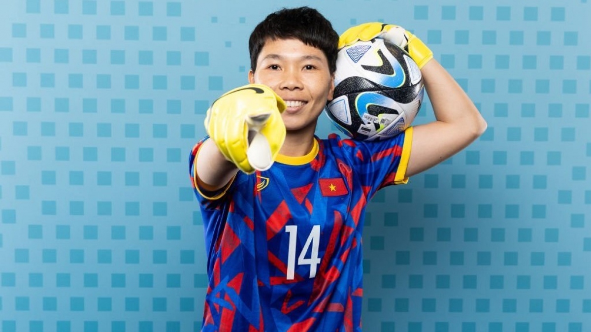 Thủ môn Kim Thanh, một trong những niềm hy vọng lớn nhất của ĐT nữ Việt Nam. 