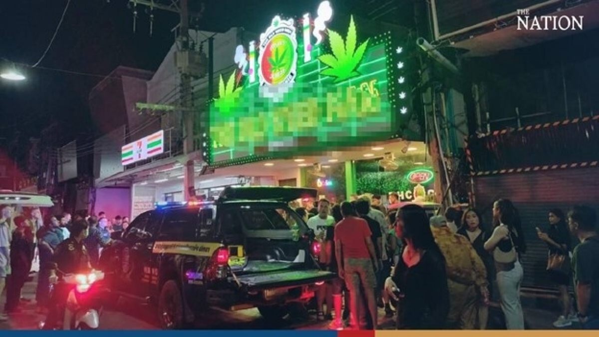 Quán cà phê bán các sản phẩm có chứa cần sa tại Pattaya. Ảnh: The Nation