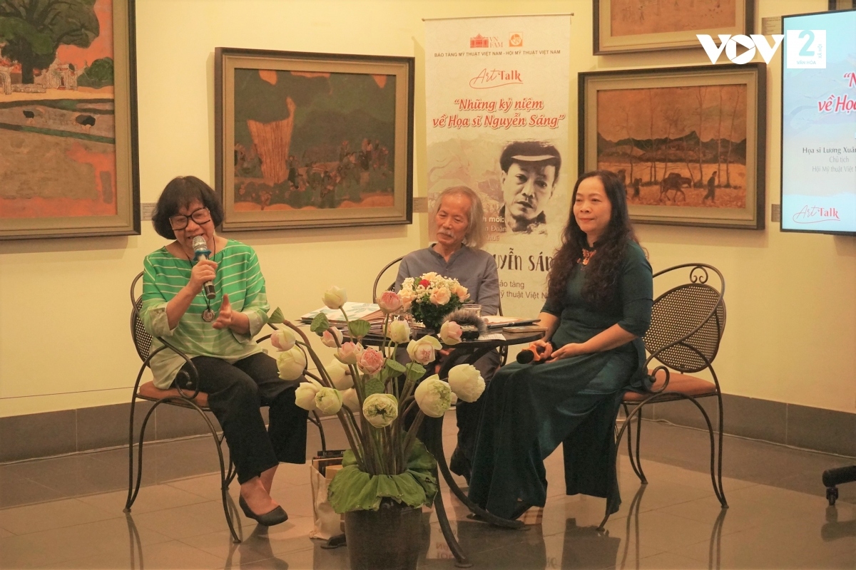 Họa sĩ Lương Xuân Đoàn và họa sĩ Đặng Thị Khuê chia sẻ những kỉ niệm về họa sĩ Nguyễn Sáng.