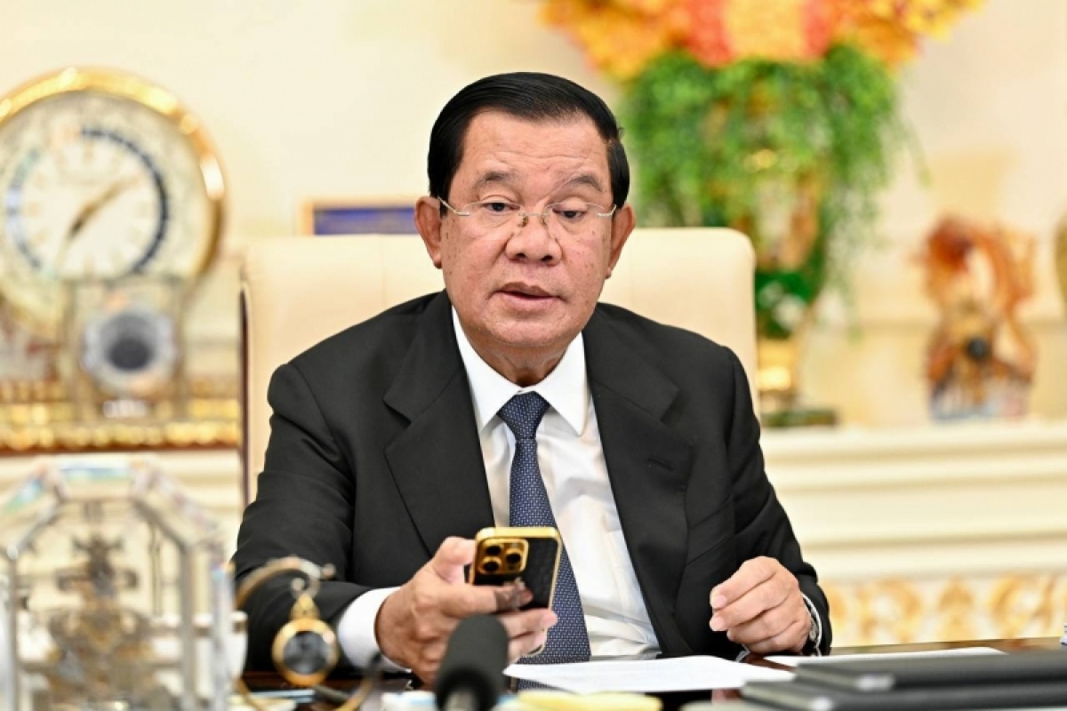 Thủ tướng Hun Sen. Ảnh: Bộ Thông tin Campuchia